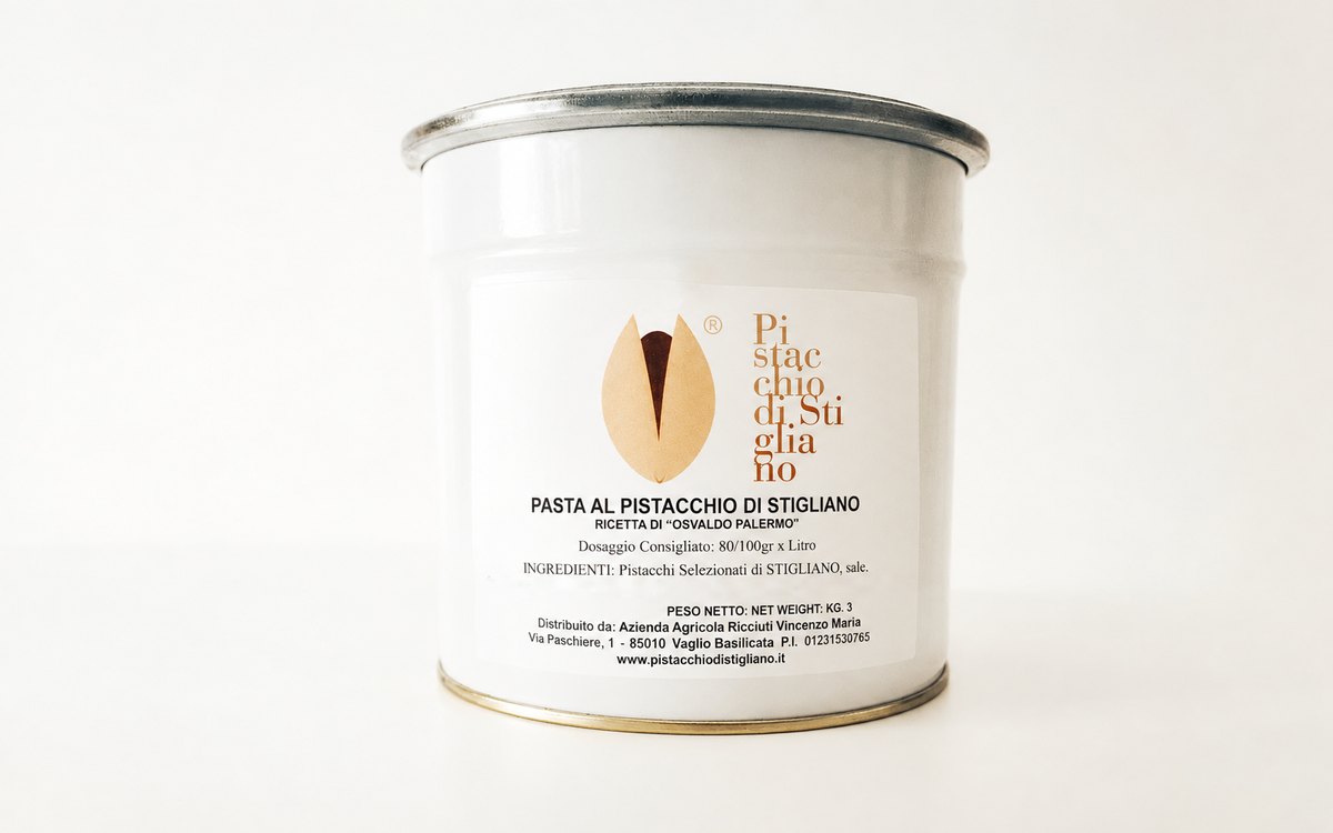 La pasta di puro pistacchio di Stigliano, ricetta di Osvaldo Palermo